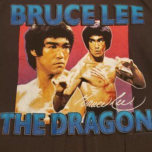 Bruce Lee of navy tee. Discontinued size M men's